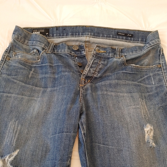 William Rast straight leg medium wash distressed blue jeans. Size 34 - Picture 3 of 9